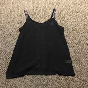 Black rhinestone camisole